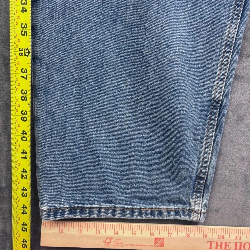 Levis 550 Relaxed Fit Tapered Leg Jeans Mens 42x32 Medium Wash Blue Denim